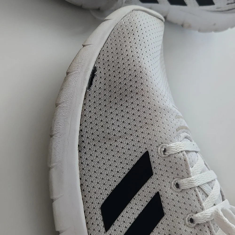 Size 10 Adidas black and white Running Casual Athleisure shoes